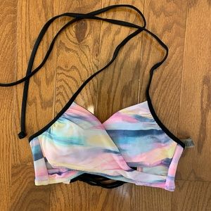 VS pink triangle wrap bikini top